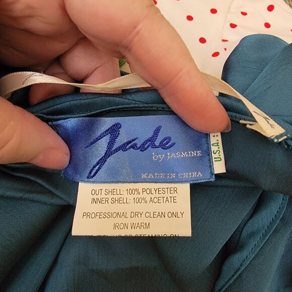 Jade by Jasmine J185068 Teal Lace A-Line Mother of the Bride, Size 2, $199 - Picture 6 of 9